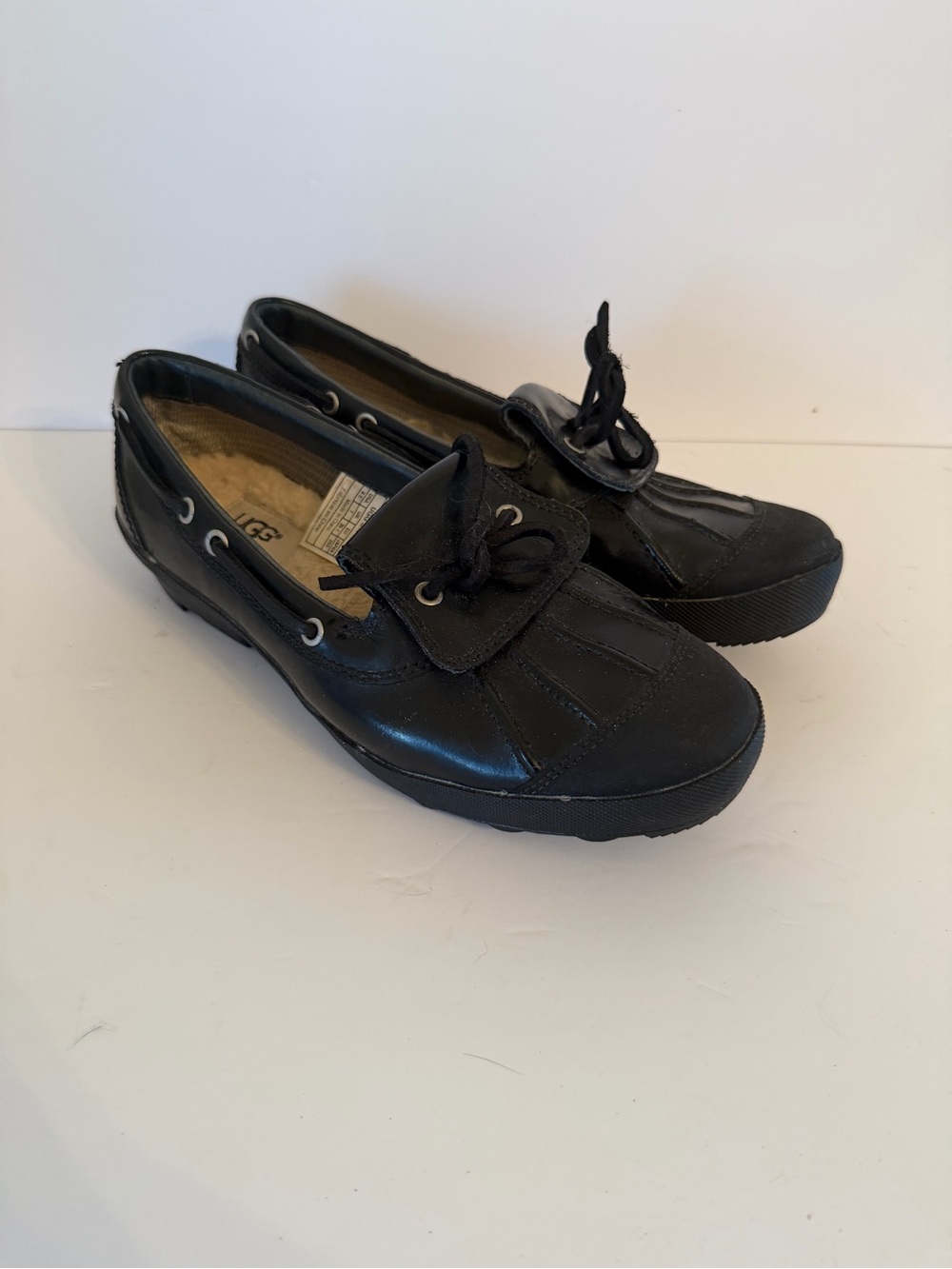 UGG Black Shearling-Lined Slip-On Shoe